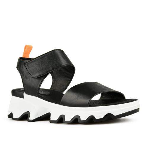 дамски ежедневни сандали черни с платформа 0150156