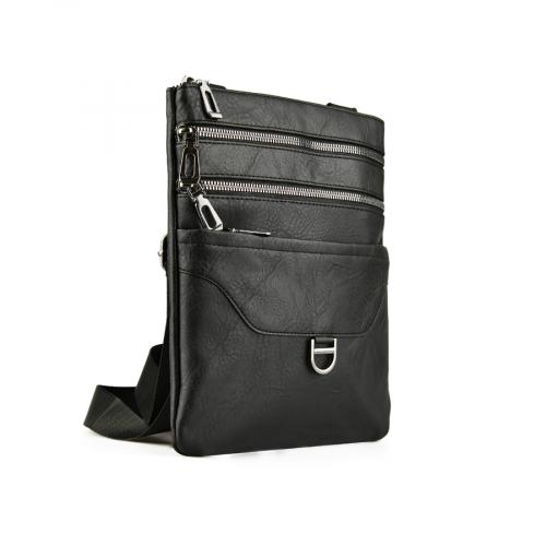 ανδρική casual τσάντα σε μαύρο χρώμα 0150390