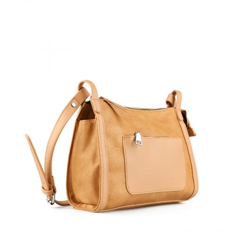 Γυναικεία casual τσάντα σε καφέ χρώμα 0148905