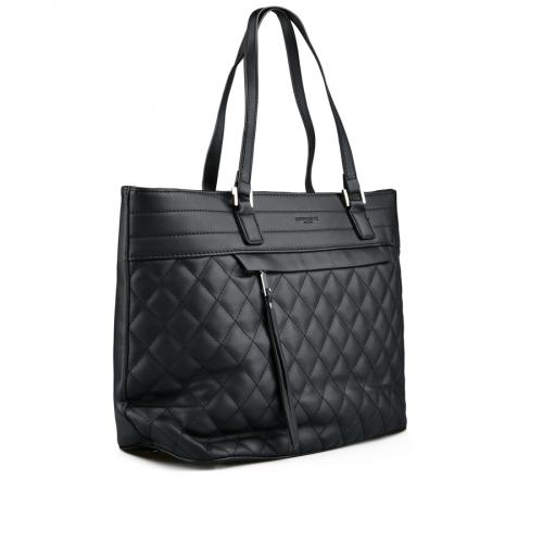 Γυναικεία καθημερινή τσάντα μαύρο χρώμα 0149468