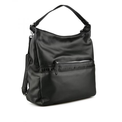 γυναικεία casual τσάντα σε μαύρο χρώμα 0148919