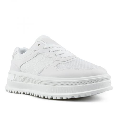Γυναικεία sneakers λευκά με πλατφόρμα 0148694 