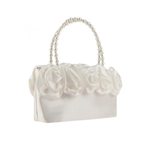 Γυναικεία κομψή τσάντα σε λευκό χρώμα 0149211
