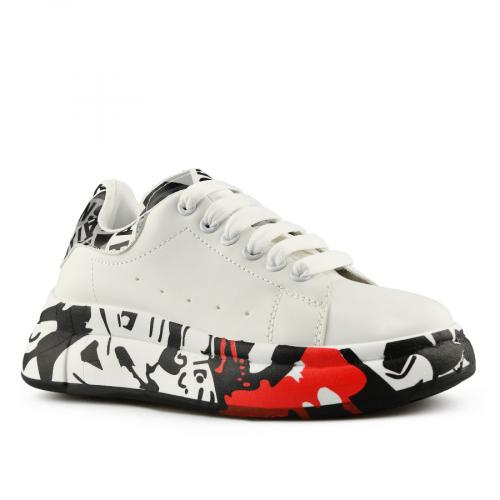 Γυναικεία sneakers με πλατφόρμα λευκά 0146521