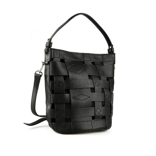 Γυναικεία casual τσάντα σε μαύρο χρώμα 0148946