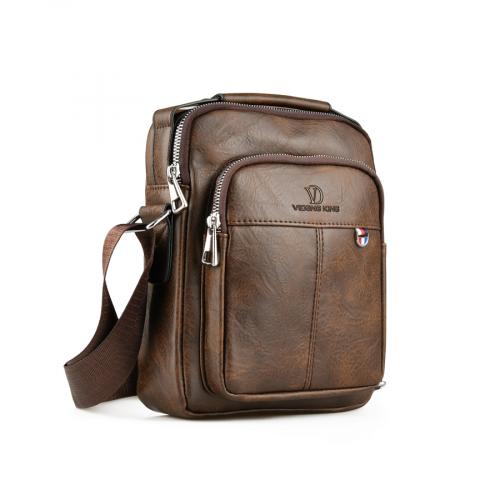 ανδρική casual τσάντα σε καφέ χρώμα 0150478
