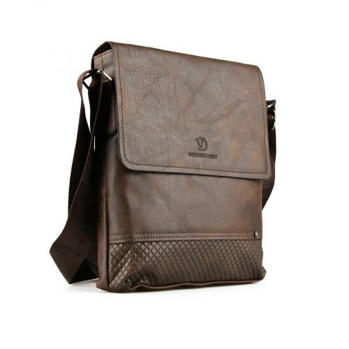 ανδρική casual τσάντα σε καφέ χρώμα 0150424