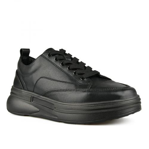 γυναικεία casual παπούτσια μαύρα με πλατφόρμα 0151261