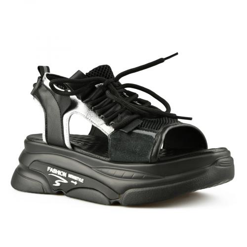 дамски ежедневни сандали черни с платформа 0146173