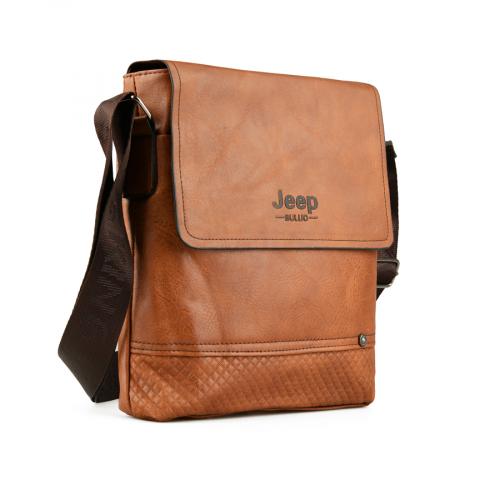 ανδρική casual τσάντα σε καφέ χρώμα 0150425