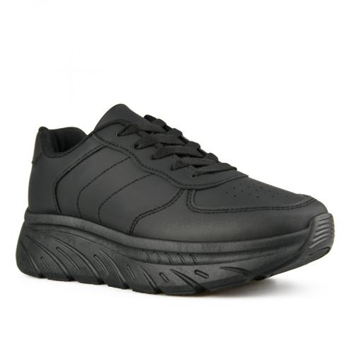 γυναικεία αθλητικά παπούτσια μαύρα με πλατφόρμα 0151083 