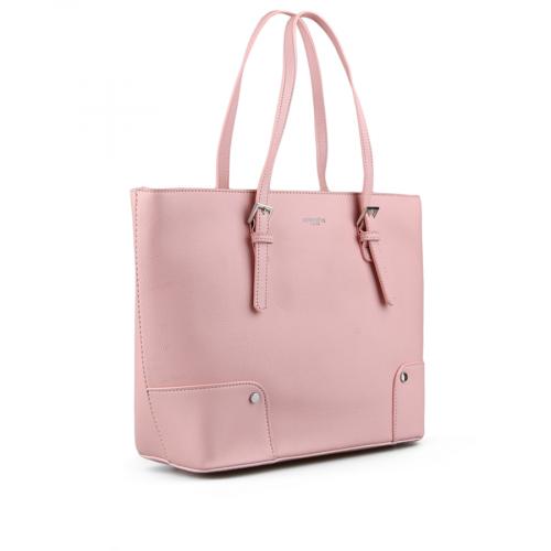 Γυναικεία καθημερινή τσάντα ροζ 0149455