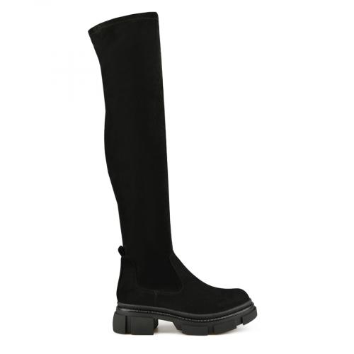 Γυναικείες μπότες casual μαύρο χρώμα 0147500