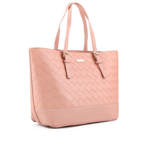 Γυναικεία καθημερινή τσάντα ροζ 0149377