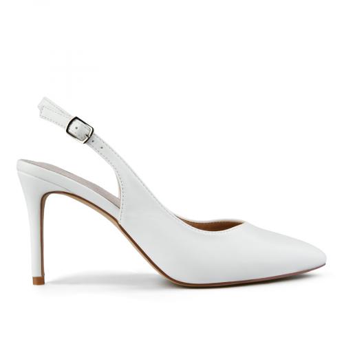 Sandale elegante de damă, de culoare alb
