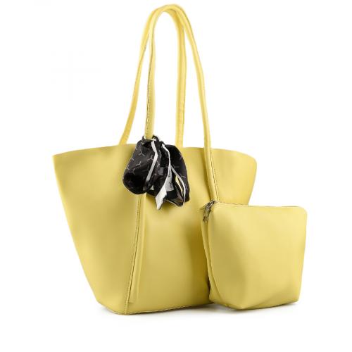 Γυναικεία καθημερινή τσάντα  κίτρινο χρώμα 0147638