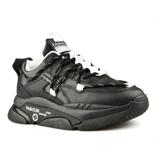 Γυναικεία αθλητικα μαύρα παπούτσια με πλατφόρμα 0145776