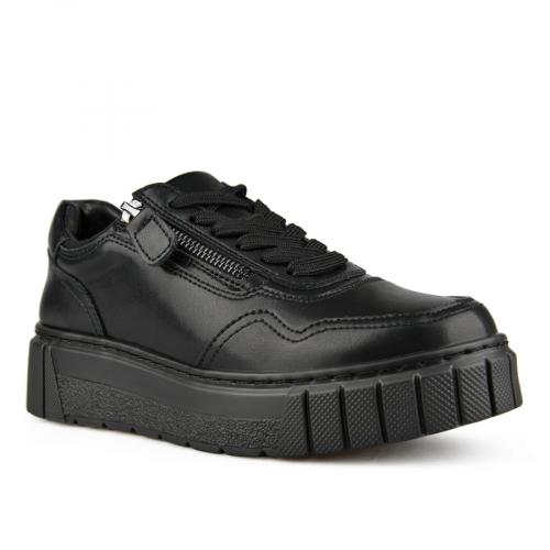 дамски ежедневни обувки черни с платформа 0151279