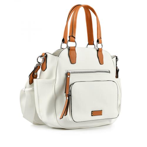 Γυναικεία casual τσάντα λευκό χρώμα 0146733 