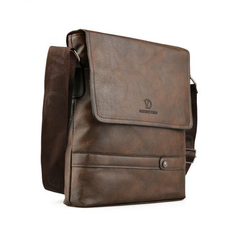 ανδρική casual τσάντα σε καφέ χρώμα 0150430
