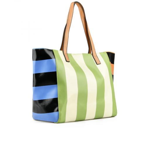 Γυναικεία καθημερινή τσάντα σε πράσινο και μπλε χρώμα
