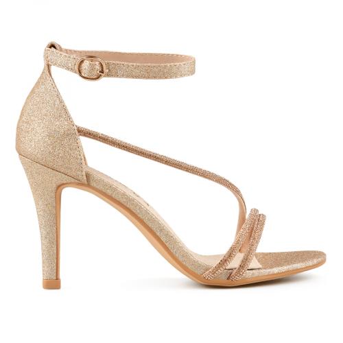 Sandale elegante de damă, de culoare auriu