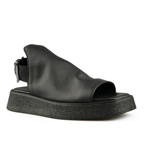 дамски ежедневни сандали черни с платформа 0150003