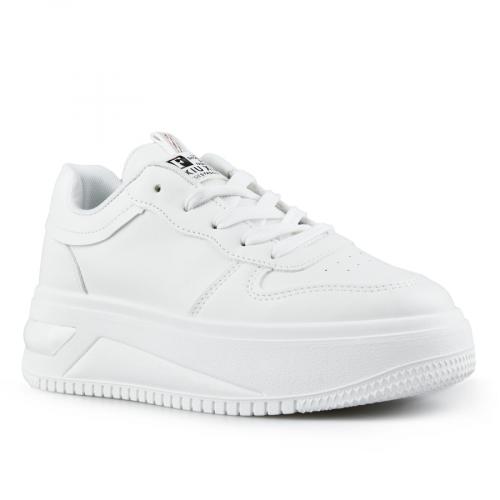 γυναικεία sneakers σε λευκό χρώμα με πλατφόρμα 0150888