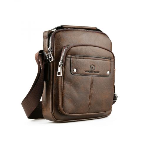ανδρική casual τσάντα σε καφέ χρώμα 0150466