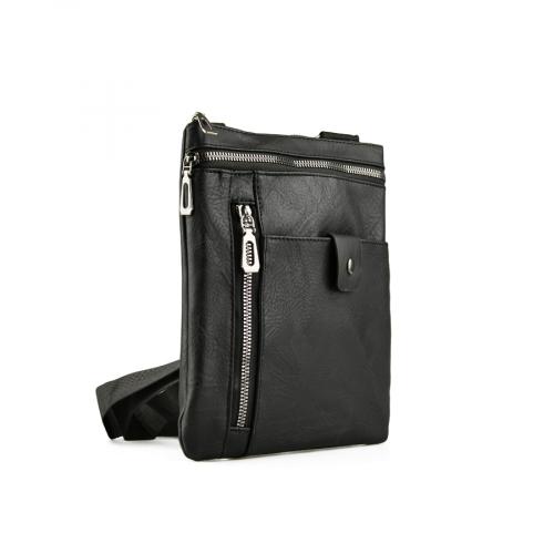 ανδρική casual τσάντα σε μαύρο χρώμα 0150399