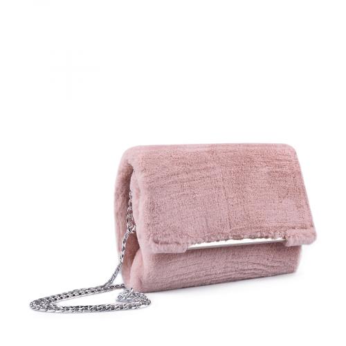 Γυναικεία κομψή ροζ τσάντα 