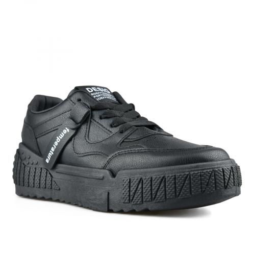 γυναικεία sneakers μαύρα με πλατφόρμα 0149888