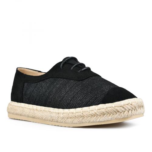 Γυναικεία παπούτσια casual μαύρα με πλατφόρμα 0149991