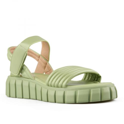 дамски ежедневни сандали зелени с платформа 0148341