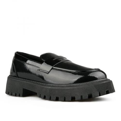 γυναικεία casual παπούτσια μαύρα με πλατφόρμα 0150809
