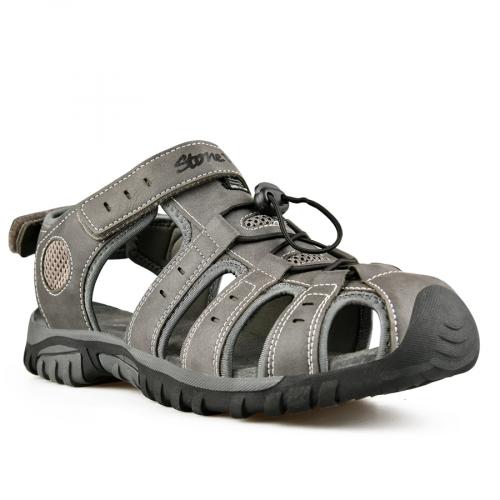 Sandale casual pentru bărbaţi, de culoare gri