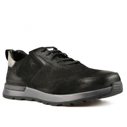 Ανδρικά παπούτσια casual μαύρο χρώμα 0147828