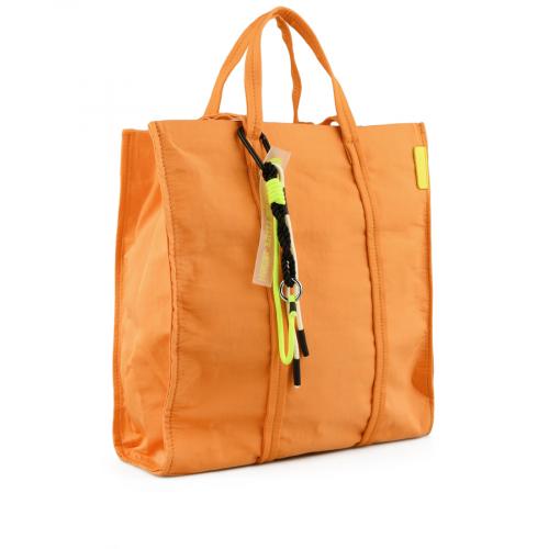 Γυναικεία casual τσάντα σε πορτοκαλί χρώμα 0148928