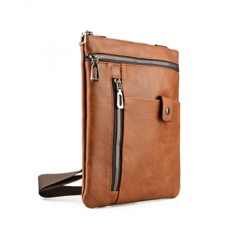 ανδρική casual τσάντα σε καφέ χρώμα 0150404
