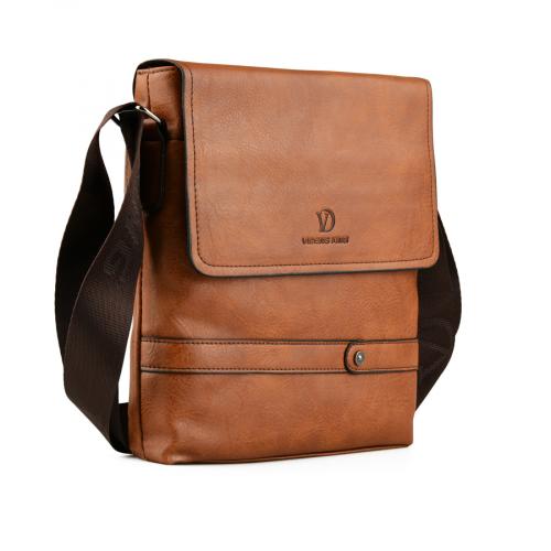 ανδρική casual τσάντα σε καφέ χρώμα 0150431 