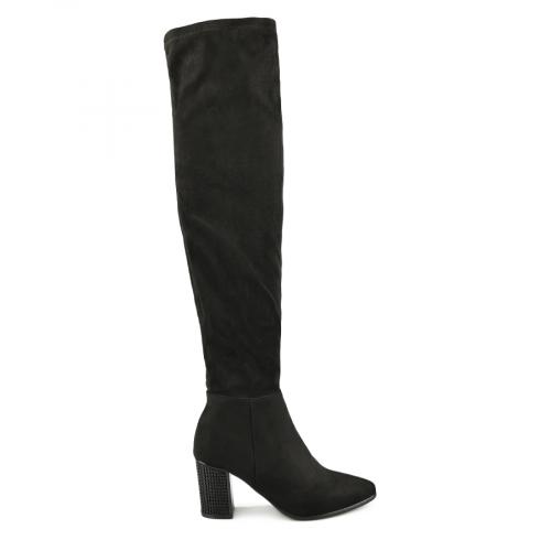 Γυναικείες casual μπότες μαύρο χρώμα 0147425.