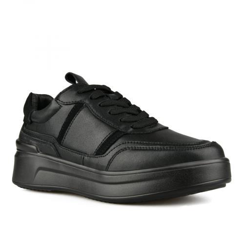 γυναικεία casual παπούτσια μαύρα με πλατφόρμα 0151258