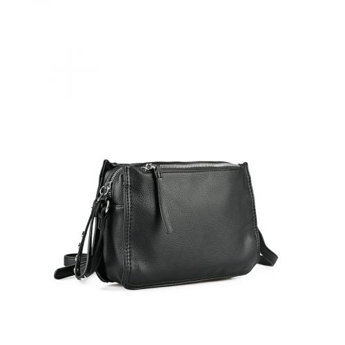 Γυναίκεια καθημερινή τσάντα σε μαύρο χρώμα 