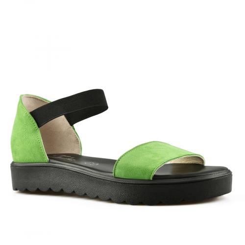 дамски ежедневни сандали зелени с платформа 0147918