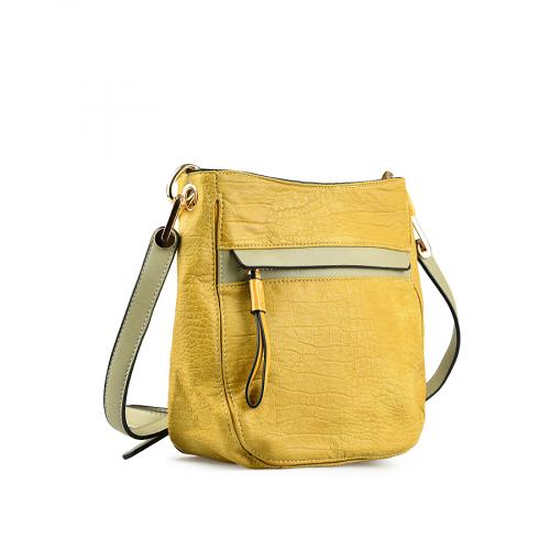 Γυναικεία καθημερινή τσάντα χρώμα κίτρινο  
