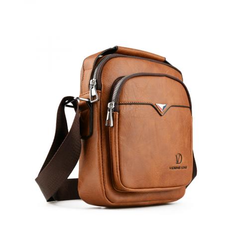 ανδρική casual τσάντα σε καφέ χρώμα 0150461