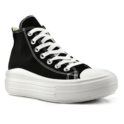 Γυναικεία sneakers με πλατφόρμα χρώμα μαύρο 0147120 