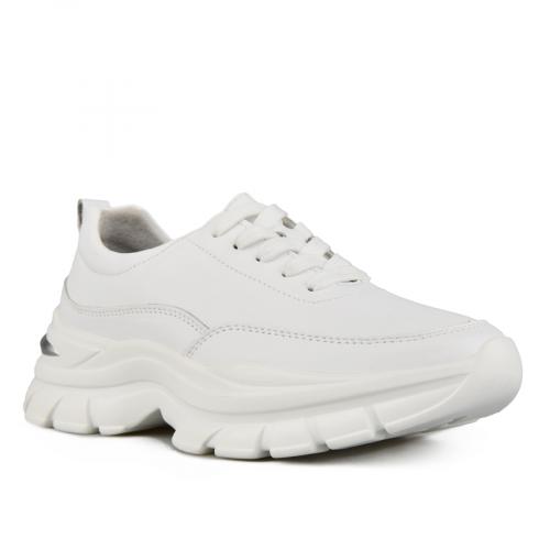 γυναικεία αθλητικά παπούτσια λευκά με πλατφόρμα 0151274