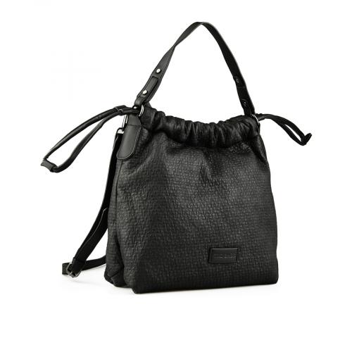 Γυναικεία καθημερινή τσάντα μαύρο χρώμα  0147681