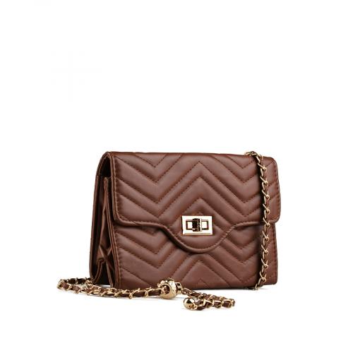 γυναικεία casual τσάντα σε καφέ χρώμα 0152339